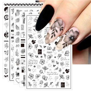 10 Sheets Spring Flower Nail Art Stickers Decals Self-Adhesive